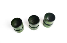 Load image into Gallery viewer, 3 x Vintage Painted Green Wooden Egg Cup, Old Kitchenalia