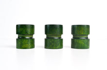Load image into Gallery viewer, 3 x Vintage Painted Green Wooden Egg Cup, Old Kitchenalia