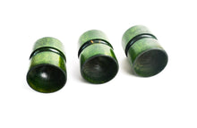 Load image into Gallery viewer, 3 x Vintage Painted Green Wooden Egg Cup, Old Kitchenalia
