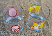 Load image into Gallery viewer, 2 x Vintage dog theme print, scruffy posh whisky drink glasses, thumbler