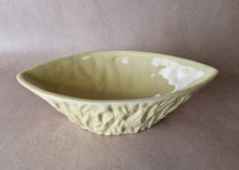 Load image into Gallery viewer, Vintage Boat Shape Brush Yellow Ceramic Planter Mid Century Indoor Outdoor Pottery Vase
