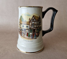 Load image into Gallery viewer, Vintage Masonic Tankard Old Coach House, Bristol , Sail Ship , Royal Falcon Ironstone Weatherby Hanley England