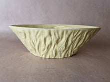 Load image into Gallery viewer, Vintage Boat Shape Brush Yellow Ceramic Planter Mid Century Indoor Outdoor Pottery Vase
