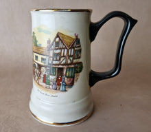 Load image into Gallery viewer, Vintage Masonic Tankard Old Coach House, Bristol , Sail Ship , Royal Falcon Ironstone Weatherby Hanley England