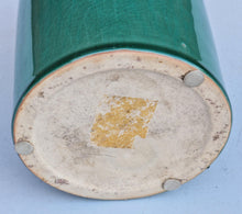 Load image into Gallery viewer, Vintage Green Stoneware Ceramic Jar Handmade Blend Of Provincial Flowers & Herbs No Lid