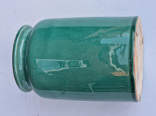 Load image into Gallery viewer, Vintage Green Stoneware Ceramic Jar Handmade Blend Of Provincial Flowers & Herbs No Lid