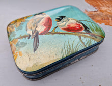 Load image into Gallery viewer, Antique Full-Colour Tin by Bluebird Toffee of England: 'TWO SONGBIRDS'