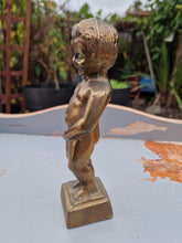 Load image into Gallery viewer, Vintage Bruxelles Heavy Brass Figure Figurine Statue Belgium 1960s Large Size 19cm Tall