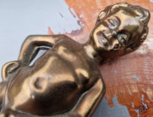Load image into Gallery viewer, Vintage Bruxelles Heavy Brass Figure Figurine Statue Belgium 1960s Large Size 19cm Tall