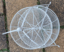 Load image into Gallery viewer, Vintage French style metal wire work fruits and vegetable basket 2 tier 49cm High Painted Cream