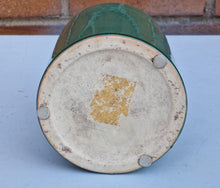 Load image into Gallery viewer, Vintage Green Stoneware Ceramic Jar Handmade Blend Of Provincial Flowers & Herbs No Lid