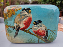 Load image into Gallery viewer, Antique Full-Colour Tin by Bluebird Toffee of England: 'TWO SONGBIRDS'