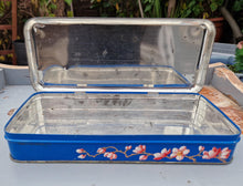 Load image into Gallery viewer, Macfarlane Lang & Co Biscuit Tin Beautful Cherry Blossom Design Art Deco Style c1930s