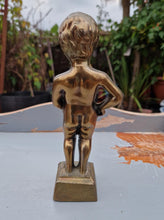 Load image into Gallery viewer, Vintage Bruxelles Heavy Brass Figure Figurine Statue Belgium 1960s Large Size 19cm Tall