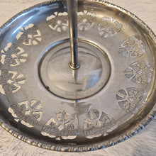 Load image into Gallery viewer, Vintage Silver Metal Fruit & Cupcake Stand Basket Elegant Leaf Pattern