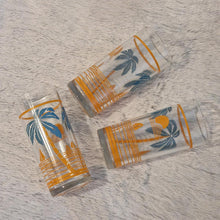 Load image into Gallery viewer, Vintage Mid-Century Palm Tree and Sailboat Glasses Set of 3 1950s