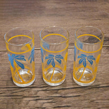 Load image into Gallery viewer, Vintage Mid-Century Palm Tree and Sailboat Glasses Set of 3 1950s