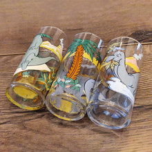 Load image into Gallery viewer, 3 Rotterdam Dinosaur glass tumblers Made in France by Luminarc 13.5 cm in height