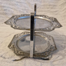 Load image into Gallery viewer, Vintage 2-Tier Metal Cake Stand Classic Serving Plate 17.5 cm High