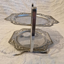 Load image into Gallery viewer, Vintage 2-Tier Metal Cake Stand Classic Serving Plate 17.5 cm High