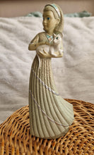 Load image into Gallery viewer, Vintage Ivory Princess Enesco Parastone Lady Holding Abyssinian Cat Figurine