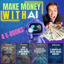 Load image into Gallery viewer, Make money online with AI: THE ULTIMATE DIGITAL HUSTLER'S TOOLKIT, 4 Power-Packed eBooks to Help You Build Multiple Streams of Income Using AI