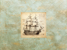 Load image into Gallery viewer, Retro Stock Images, Journaling Supplies, Nautical Theme Images, Sea Creatures, Ships, Maps, Old Paper Background, Instant Digital Download