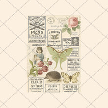 Load image into Gallery viewer, Printable Junk Journal Papers | 8 Vintage A5 Collage Pages | Digital Ephemera Kit | Instant Download | Antique Advertisements, Alice in Wonderland, Natural History | JPEG & PDF