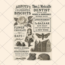Load image into Gallery viewer, Printable Junk Journal Papers | 8 Vintage A5 Collage Pages | Digital Ephemera Kit | Instant Download | Antique Advertisements, Alice in Wonderland, Natural History | JPEG & PDF