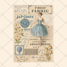 Load image into Gallery viewer, Printable Junk Journal Papers | 8 Vintage A5 Collage Pages | Digital Ephemera Kit | Instant Download | Antique Advertisements, Alice in Wonderland, Natural History | JPEG & PDF