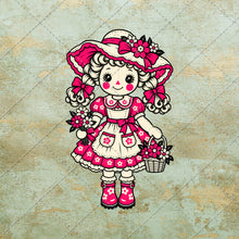 Load image into Gallery viewer, Vintage Rag Doll Clipart Bundle 20 PNG Retro Dolls Digital Craft Download