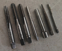 Load image into Gallery viewer, Job Lot of 7 Vintage Engineering Taps, Reamers & Cutter - Metalworking Tool Set
