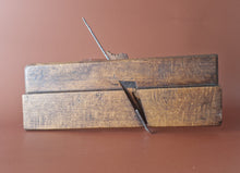 Load image into Gallery viewer, Antique wooden moulding plane old woodworking plane tool , Vintage Old Used