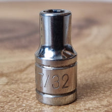 Load image into Gallery viewer, Chrome Vanadium 7/32" drive 6 point socket classic bike car mechanic