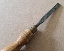 Load image into Gallery viewer, Vintage Cast Steel Wooden Handle Chisel Carpenter Tool 23cm long