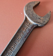 Load image into Gallery viewer, Vintage Spearpoint England Open End Wrench 3/8W X 7/16W, 7/16BSF X 1/2BSF