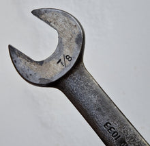 Load image into Gallery viewer, Herbrand Van-Chrome Tappet Wrench Double Open End 31/32" x 7/8" No. 1033 USA