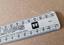 Load image into Gallery viewer, VINTAGE TT PUMPS PLASTIC RULER Advertising Promotion British Made Rule White