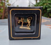 Load image into Gallery viewer, Crystal Temptations 24K Gold-Plated Taurus Zodiac Figurine with Swarovski Components – Elegant Collectible Gift
