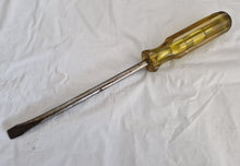 Load image into Gallery viewer, Swordfish Brand 5000v amber handle flat or slotted head screwdriver 24.5cm long