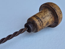 Load image into Gallery viewer, Antique Archimedes drill tool, Spiral Push Hand Drill, old hand drill
