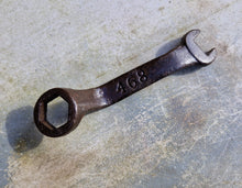 Load image into Gallery viewer, Open and close end spanner wrench marked 468 , small classic vintage garage tool