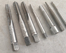 Load image into Gallery viewer, Job Lot of 7 Vintage Engineering Taps, Reamers & Cutter - Metalworking Tool Set
