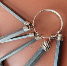Load image into Gallery viewer, 6 Allen keys On key Ring , Vintage Tools