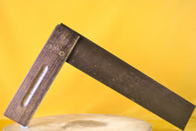 Load image into Gallery viewer, Vintage Tool Try Square Brass & Wood Handel for Carpentry & Woodworking G.Berry