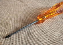 Load image into Gallery viewer, Title: CK Phillips Screwdriver – Made in England – Vintage Amber Handle – 13.5cm