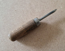 Load image into Gallery viewer, Vintage Antique Scratch Awl Hardwood Wooden Handle leathercraft Tool 11cm long