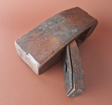 Load image into Gallery viewer, Antique Beech Wood Coffin Shaped Hand Plane Carpentry Woodworking Tool Cast Stee