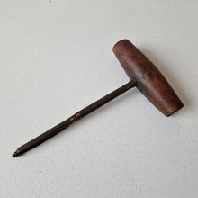 Load image into Gallery viewer, Antique Wooden Handle Metal Screwing Tool Gimlet Augur Hand Drill Treen