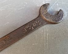 Load image into Gallery viewer, Vintage antique heavy duty cast iron spanner , 1/2 W 3/16 F / 3/8 W 7/16 W
